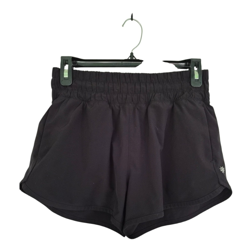 Athleta Girls XL 14 Black Athletic Running Shorts Lined‎ Pull On Active Casual